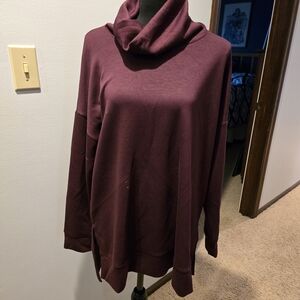 STYLUS Maroon Cowl Neck Sweater